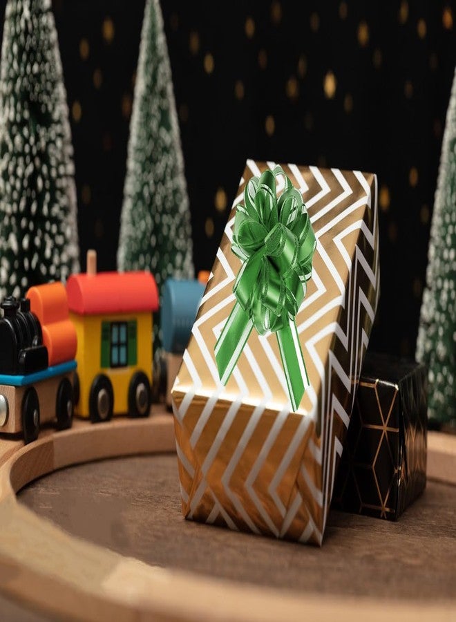 YESON Green Pull Bows,Gifts Wrapping Bows,Green Bow for Gifts Wrapping,Bouquet Packaging(4.3 in,10 pcs) - Image 4